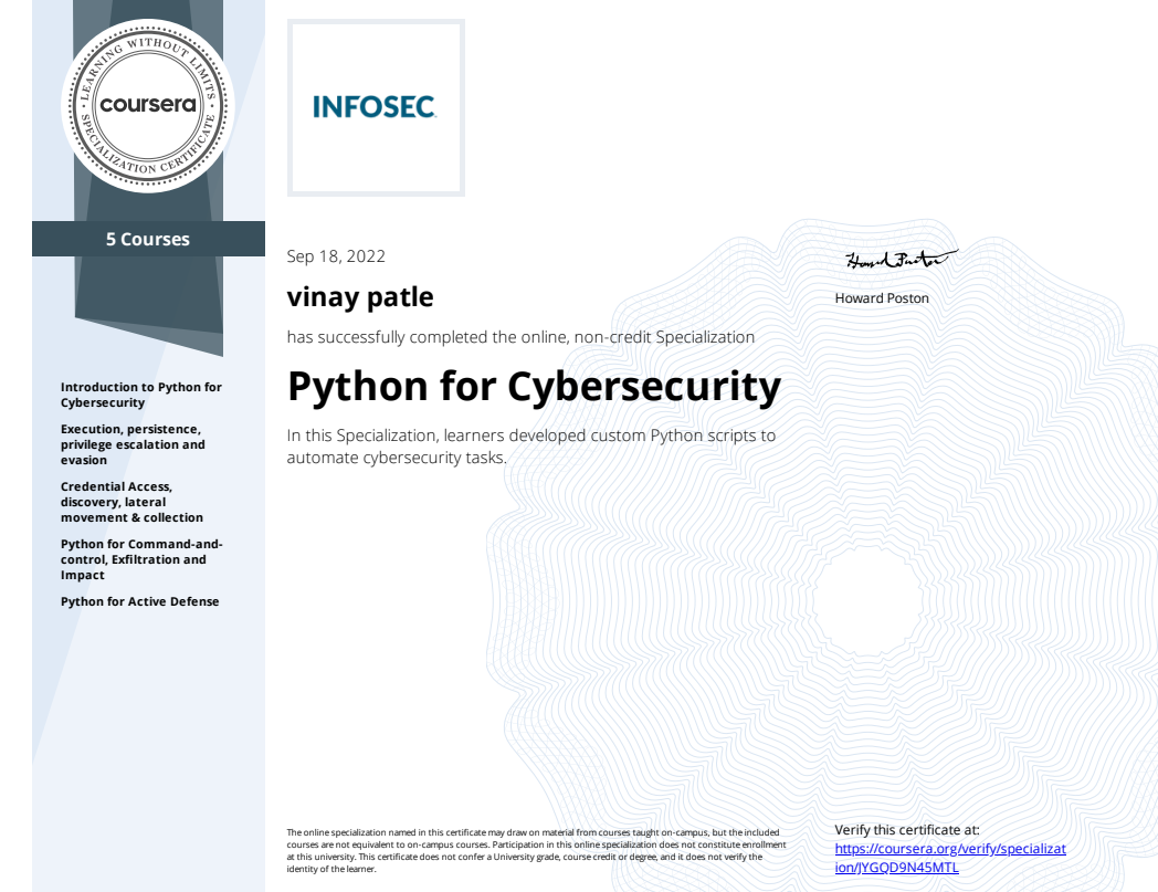 Google Cybersecurity Professional
